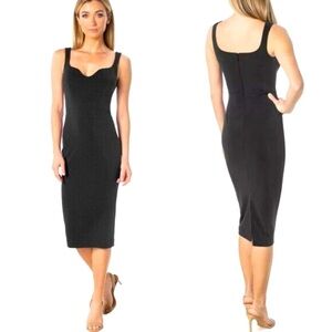 Dress the Population Black Bodycon Midi Dress